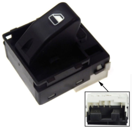 BLOCCO COMANDI ALZACRISTALLI PORTA ANTERIORE DESTRA 5 PIN 1 INTERRUTTORI CON CONNETTORE BIANCO FIAT ALBEA 20022005, FIAT ALBEA 
