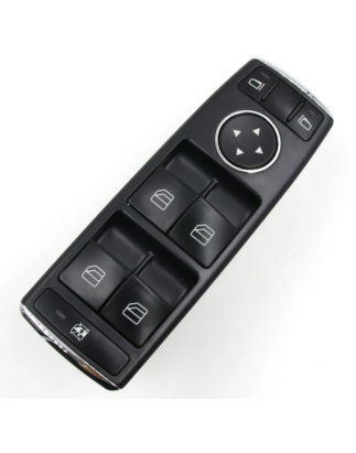 BLOCCO COMANDI ALZACRISTALLIRETROVISORI PORTA ANTERIORE SINISTRA 3 PIN 4 INTERRUTTORI CON CROMATURA BLOCCO FINESTRINI MERCEDES-