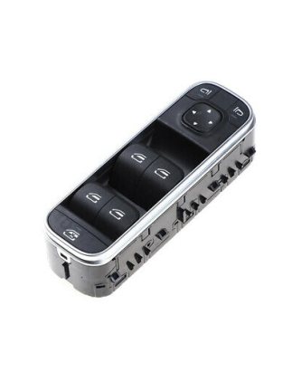 BLOCCO COMANDI ALZACRISTALLIRETROVISORI ANTERIORE PORTA ANTERIORE SINISTRA 3 PIN 4 INTERRUTTORI NERO CON CROMATURA BLOCCO FINES