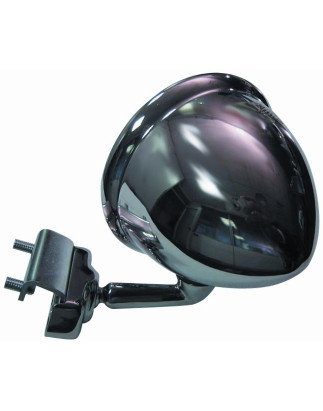 RETROVISORE CROMATO A CALICE CON ATTACCO A MORSETTO FIAT 500 F  L  R 19651975