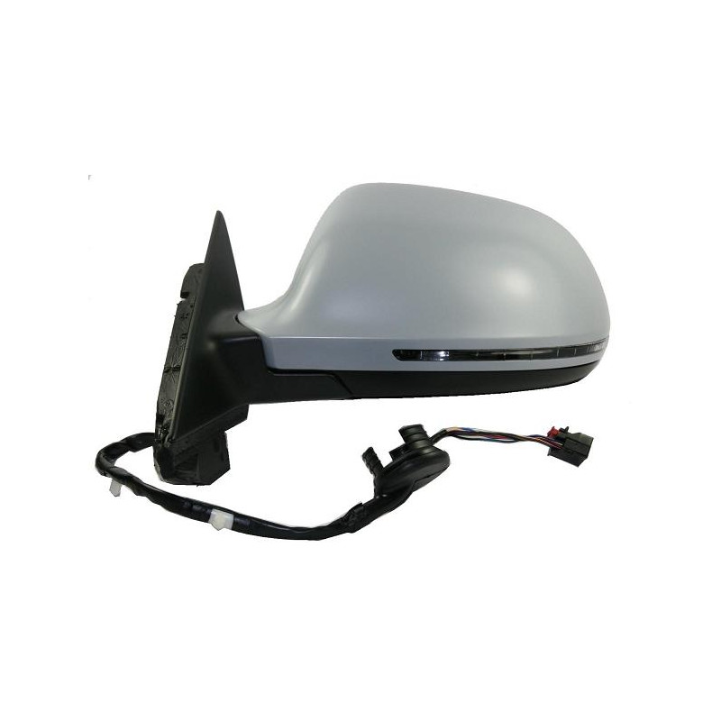 RETROVISORE ELETTRICO SINISTRO 10 PIN CON PRIMER TERMICO ASFERICO RICHIUDIBILE ELETTRICAMENTE CON FANALINO INTEGRATO AUDI A3 8P