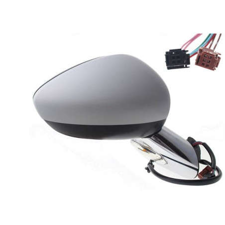 RETROVISORE ELETTRICO DESTRO 7 PIN BASE CROMATA CON PRIMER CON FANALINO INTEGRATO CON SONDA CITROEN C3 FCFN 20022010, CITROEN C