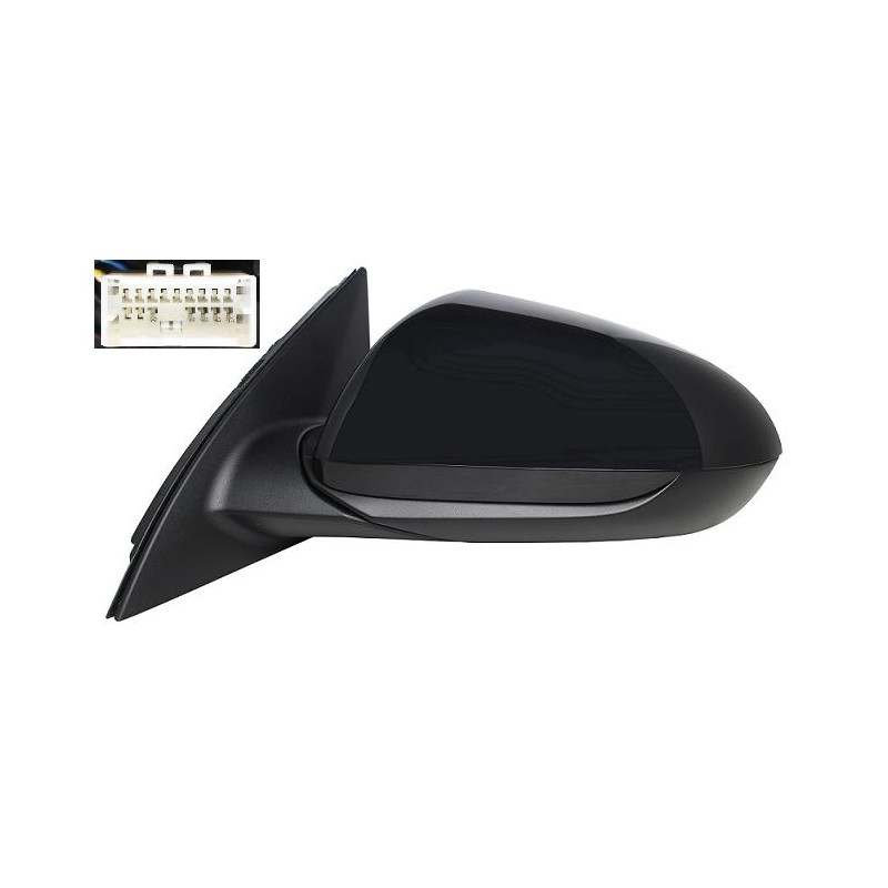 RETROVISORE ELETTRICO DESTRO 8 PIN CON PRIMER TERMICO VETRO CONVESSO RICHIUDIBILE ELETTRICAMENTE CON FANALINO INTEGRATO HYUNDAI