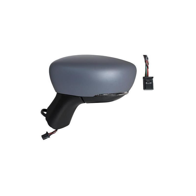RETROVISORE ELETTRICO DESTRO 9 PIN CON PRIMER TERMICO VETRO CONVESSO CON FANALINO INTEGRATO CON SONDA NISSAN LEAF ZE1 2018, NIS