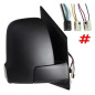 RETROVISORE ELETTRICO SINISTRO NERO 9 PIN MOD2019 3 CONNETTORI TERMICO VETRO CONVESSO RICHIUDIBILE ELETTRICAMENTE CON FANALINO 