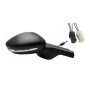 RETROVISORE MECCANICO DESTRO NERO 4 PIN CON PRIMER VETRO CONVESSO CON FANALINO INTEGRATO CON SONDA CITROEN C3 SX 20162024VERS 2