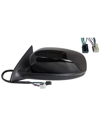 RETROVISORE ELETTRICO DESTRO 9+6 PIN CON PRIMER TERMICO VETRO CONVESSO ASFERICO RICHIUDIBILE ELETTRICAMENTE CON FANALINO INTEGR