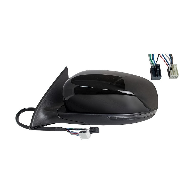 RETROVISORE ELETTRICO DESTRO 9+6 PIN CON PRIMER TERMICO VETRO CONVESSO ASFERICO RICHIUDIBILE ELETTRICAMENTE CON FANALINO INTEGR