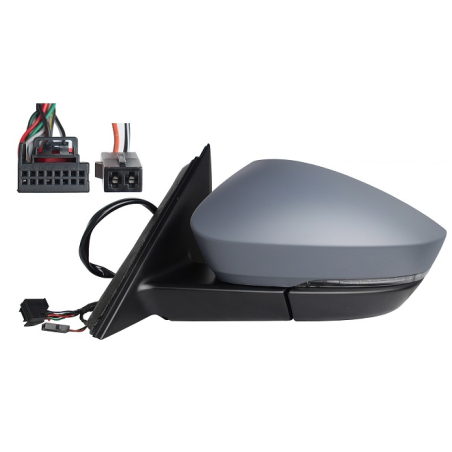 RETROVISORE ELETTRICO SINISTRO 10+2 PIN CON PRIMER TERMICO VETRO CONVESSO RICHIUDIBILE ELETTRICAMENTE CON FANALINO INTEGRATO CO