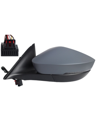 RETROVISORE ELETTRICO DESTRO 8 PIN CON PRIMER TERMICO VETRO CONVESSO RICHIUDIBILE ELETTRICAMENTE CON FANALINO INTEGRATO LED SKO