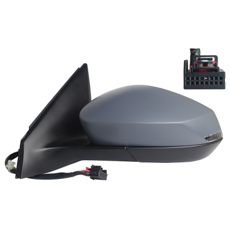 RETROVISORE ELETTRICO SINISTRO 6 PIN CON PRIMER TERMICO VETRO CONVESSO CON FANALINO INTEGRATO LED SKODA FABIA PJ3 2021