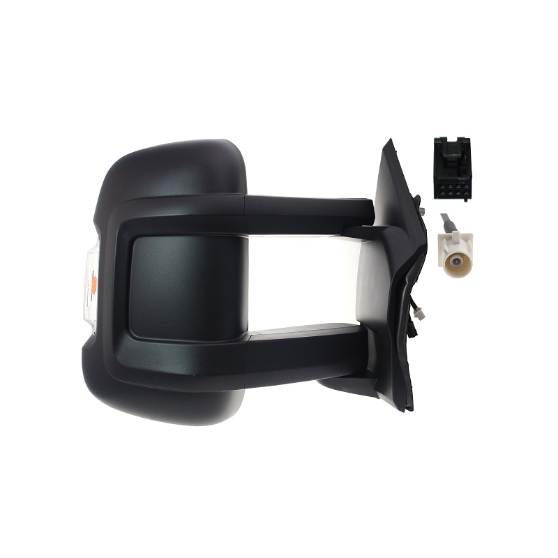 RETROVISORE ELETTRICO DESTRO BRACCIO LUNGO 8 PIN TERMICO VETRO CONVESSO CON FANALINO INTEGRATO 16W CON ANTENNA CITROEN e JUMPER