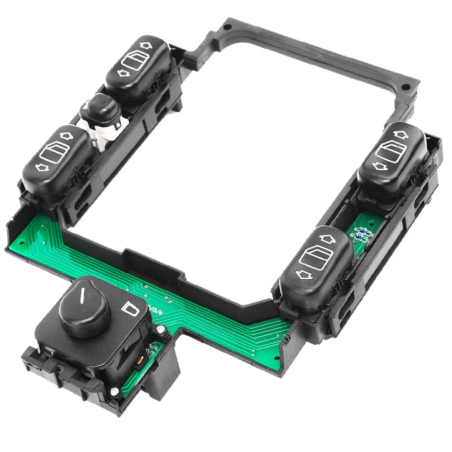 PULSANTIERA ALZACRISTALLI CENTRALE 18 PIN 4 INTERRUTTORI NO MOSTRINA COMANDI RETROVISORI BLOCCO FINESTRINI MERCEDES-BENZ C CLAS