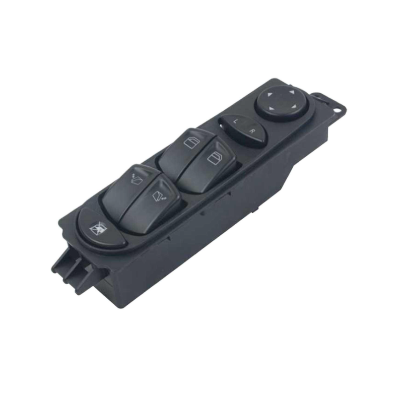 PULSANTIERA ALZACRISTALLI PORTA ANTERIORE SINISTRA 10 PIN 4 INTERRUTTORI NERO CON MOSTRINA COMANDI RETROVISORI BLOCCO FINESTRIN