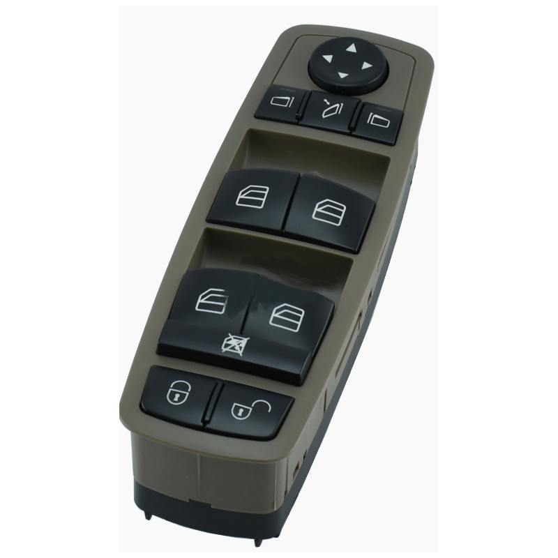 PULSANTIERA ALZACRISTALLI PORTA ANTERIORE SINISTRA 3 PIN 4 INTERRUTTORI MARRONE CHIUSURA CENTRALIZZATA COMANDI RETROVISORI RIBA