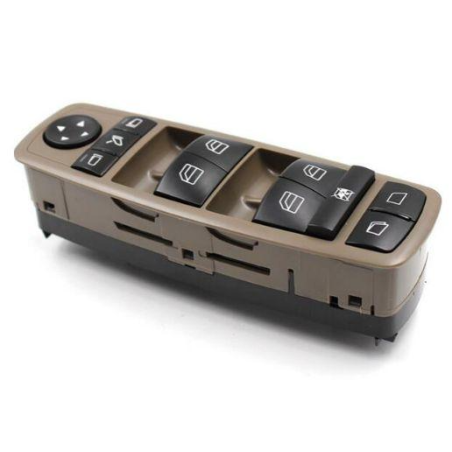 PULSANTIERA ALZACRISTALLI PORTA ANTERIORE SINISTRA 3 PIN 4 INTERRUTTORI MARRONE COMANDI RETROVISORI RIBALTABILI BLOCCO FINESTRI