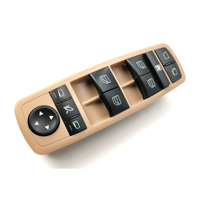 PULSANTIERA ALZACRISTALLI PORTA ANTERIORE SINISTRA 3 PIN 4 INTERRUTTORI BEIGE COMANDI RETROVISORI RIBALTABILI BLOCCO FINESTRINI