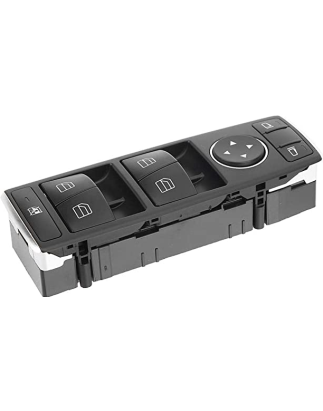 PULSANTIERA ALZACRISTALLI PORTA ANTERIORE SINISTRA 3 PIN 4 INTERRUTTORI CON CROMATURA COMANDI RETROVISORI BLOCCO FINESTRINI MER