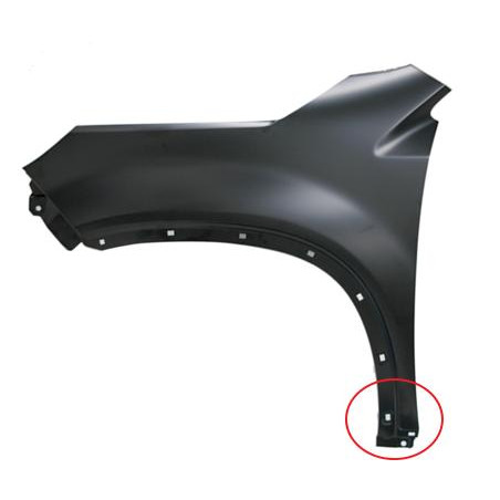 PARAFANGO ANTERIORE SINISTRO CON FORI GIROPARAFANGO KIA SORENTO XM 20092012