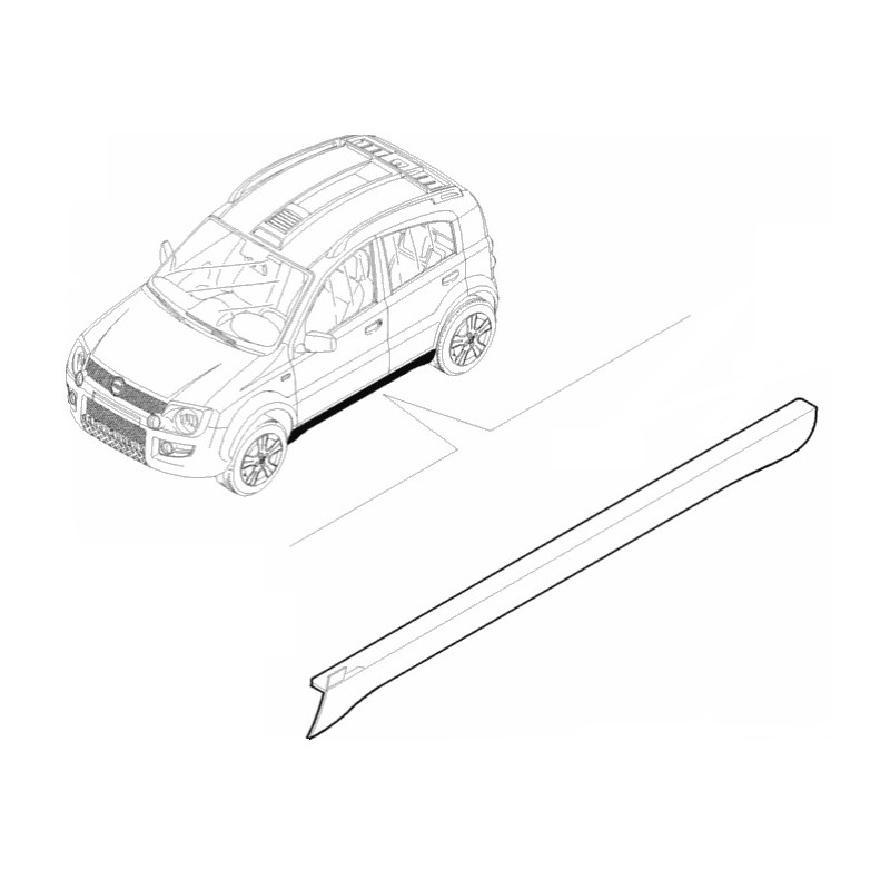 SOTTOPORTA ESTERNO DESTRO FIAT PANDA 169 20032014       VERS 20032009