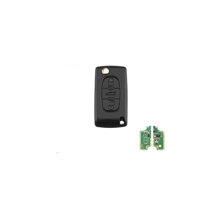 GUSCIO CHIAVE COMPLETO 3 TASTI: CON LAMA NE72 CON CHIP ID46 CE0536 TIPO FREQUENZA: 433MHZ TASTO APERTURA TASTO CHIUSURA TASTO P