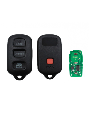 GUSCIO CHIAVE COMPLETO CON CHIP TIPO FREQUENZA: 315MHZ TASTO APERTURA TASTO CHIUSURA TASTO PORTELLONE TASTO ANTIPANICO TOYOTA C