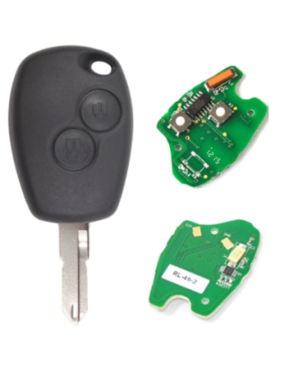 GUSCIO CHIAVE COMPLETO CON CHIP 46 Electronic board TIPO FREQUENZA: 433MHZ TASTO APERTURA TASTO CHIUSURA RENAULT CLIO I B C575 
