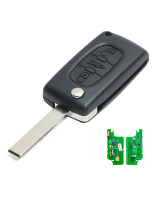 GUSCIO CHIAVE COMPLETO 3 TASTI: CON LAMA HU83 CON CHIP ID46 CE0536 TIPO FREQUENZA: 433MHZ TASTO APERTURA TASTO CHIUSURA TASTO P