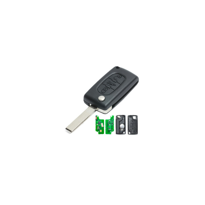 GUSCIO CHIAVE COMPLETO CON CHIP ID46 C0536 TIPO FREQUENZA: 433MHZ TASTO APERTURA TASTO CHIUSURA TASTO PORTELLONE PEUGEOT 407 6D