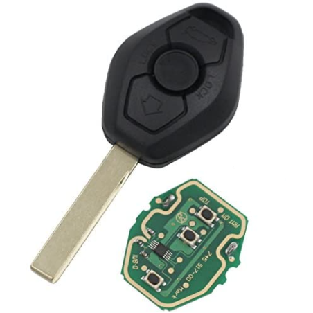 GUSCIO CHIAVE COMPLETO 3 TASTI: CON CHIP ID44 TIPO FREQUENZA: 315MHZ TASTO APERTURA TASTO CHIUSURA TASTO PORTELLONE BMW SERIES 