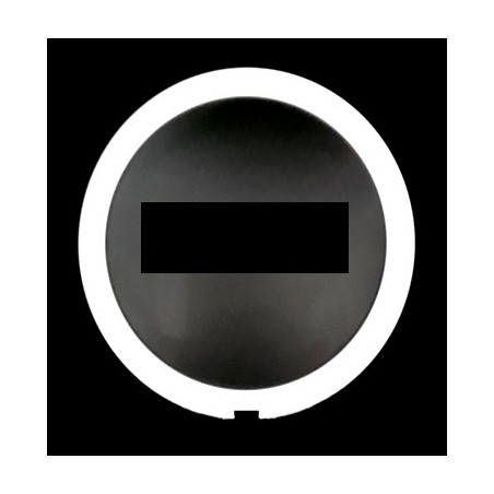 COPRIMOZZO NERO BORDO BIANCO CON SCRITTA BIANCA