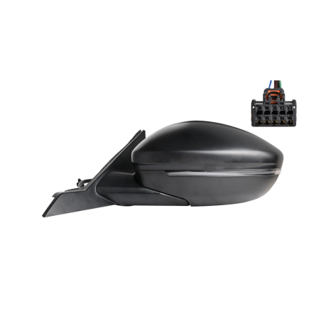 RETROVISORE ELETTRICO DESTRO NERO 6+2 PIN TERMICO CON FANALINO INTEGRATO CON SONDA FIAT 600 365364 2023, JEEP AVENGER J2 2022
