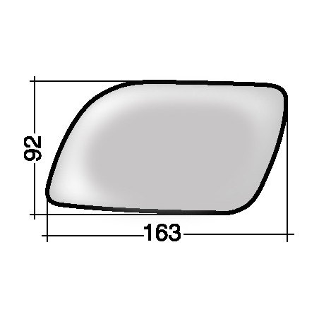 VETRO CON PIASTRA SINISTRO ASFERICO VOLKSWAGEN POLO 9N2 20022005