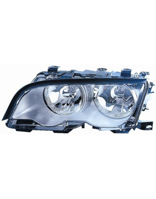 PROIETTORE DESTRO 2H7 CON PARABOLA SILVER CON MOTORE BMW SERIES 3 COUPECABRIO E46 19992003 VERS 2001