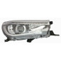 PROIETTORE SINISTRO LED CON PARABOLA NERA CON LUCE DIURNA LED CON PREDISPOSIZIONE REGOLAZIONE ELETTRICA TOYOTA HI-LUX 2WD4WD N1