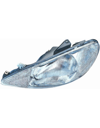 PROIETTORE SINISTRO 1 PORTE H4 TÜV CON PARABOLA CON PREDISPOSIZIONE REGOLAZIONE ELETTRICA PEUGEOT 206 2A2C2D2E2K 19982009