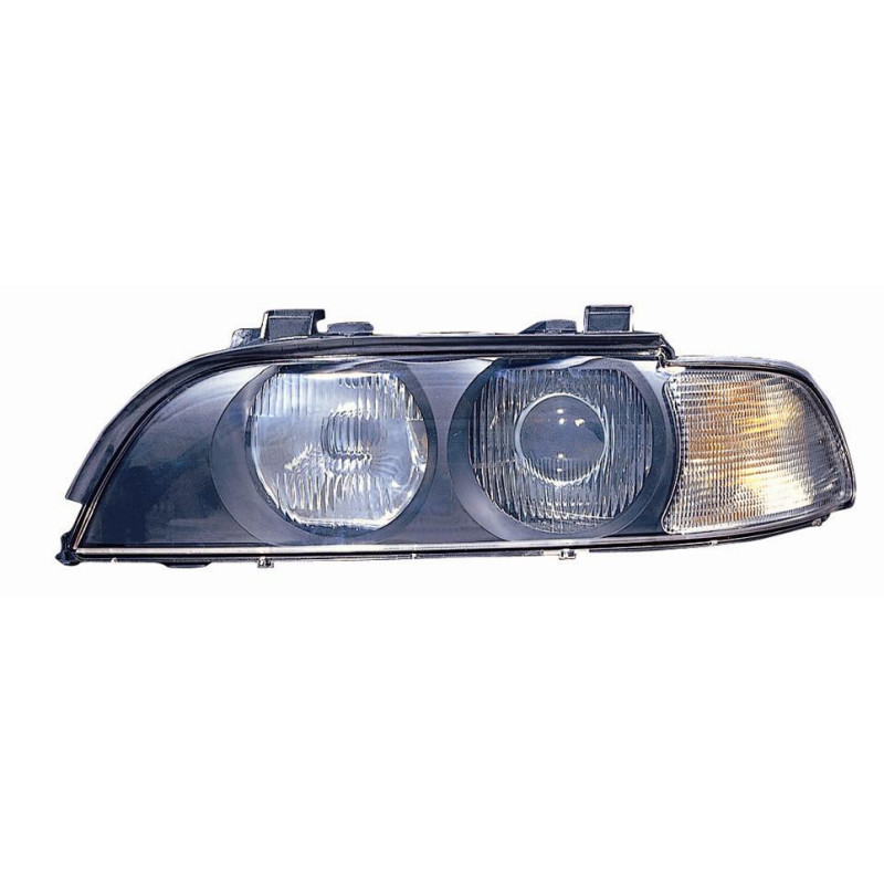 PROIETTORE SINISTRO HB3,HB4 CON FANALE BIANCO CON LENTICOLARE CON PREDISPOSIZIONE REGOLAZIONE ELETTRICA BMW SERIES 5 E39 199620