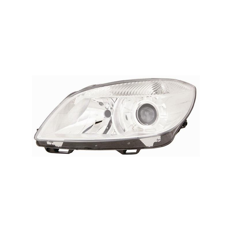 PROIETTORE DESTRO 2H7 CON PARABOLA DOPPIA CON MOTORE SKODA FABIA 542545 20102014, SKODA ROOMSTER 5J7 20102015