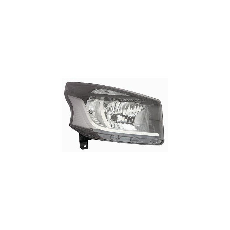 PROIETTORE SINISTRO H4 REGOLAZIONE ELETTRICA 6 PIN CON PARABOLA NERA CON LUCE DIURNA CON PREDISPOSIZIONE REGOLAZIONE ELETTRICA 