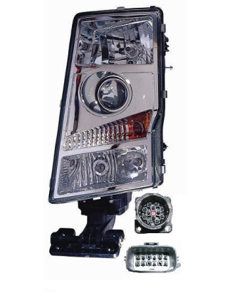 PROIETTORE SINISTRO CON CONNETTORE OVALE E RETTANGOLARE VOLVO TRUCK FM - FH 20022007