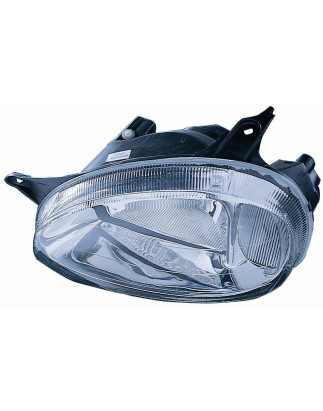 PROIETTORE DESTRO H4 REGOLAZIONE MANUALE TÜV CON PARABOLA CROMATA OPEL COMBO TF0TF1 19932000, OPEL CORSA B S93 19931995, OPEL C
