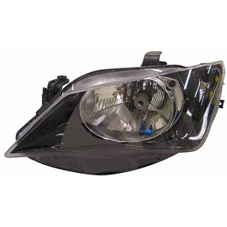 PROIETTORE DESTRO 1 PORTE H4 CON PARABOLA NERA CON PREDISPOSIZIONE REGOLAZIONE ELETTRICA SEAT IBIZA 6J56P1 20122015, SEAT IBIZA