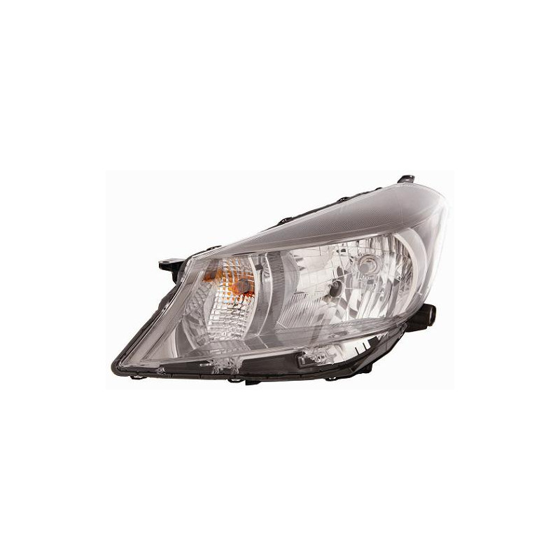 PROIETTORE SINISTRO H4,PY21W,W5W CON PARABOLA CROMATA CON BORDO SUPERIORE GRIGIO SCURO TOYOTA YARIS III P13 20112014