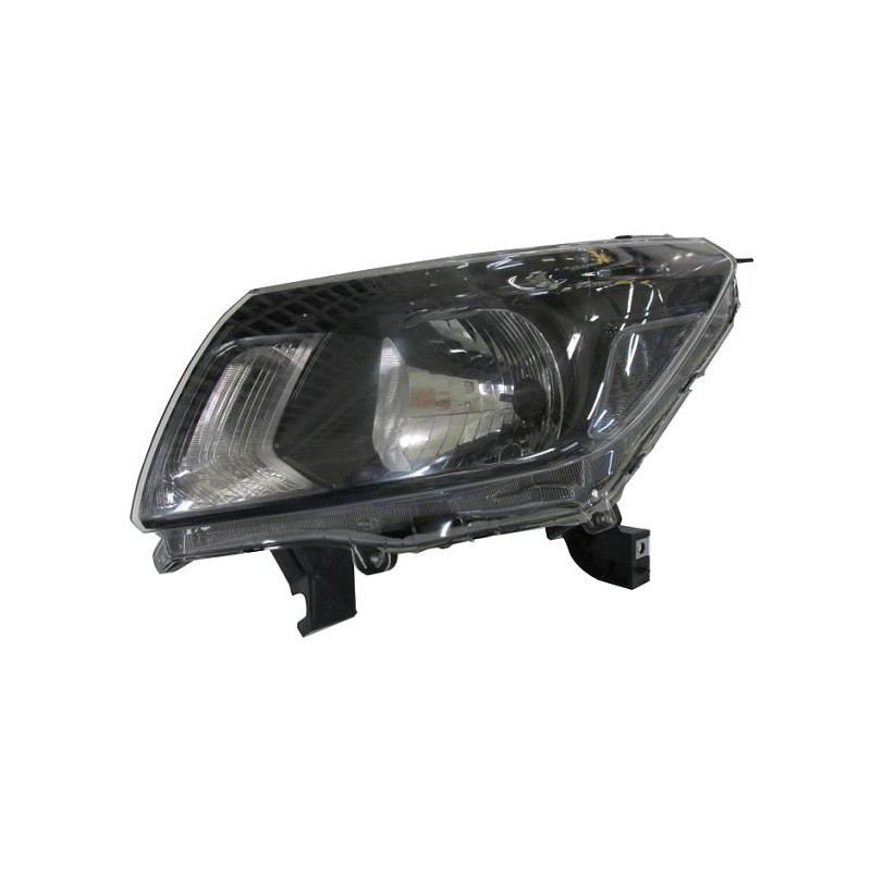 PROIETTORE DESTRO H4 CON PARABOLA NERA CON PREDISPOSIZIONE REGOLAZIONE ELETTRICA NISSAN PU NAVARA NP300 2WD-4WD D23 20152025