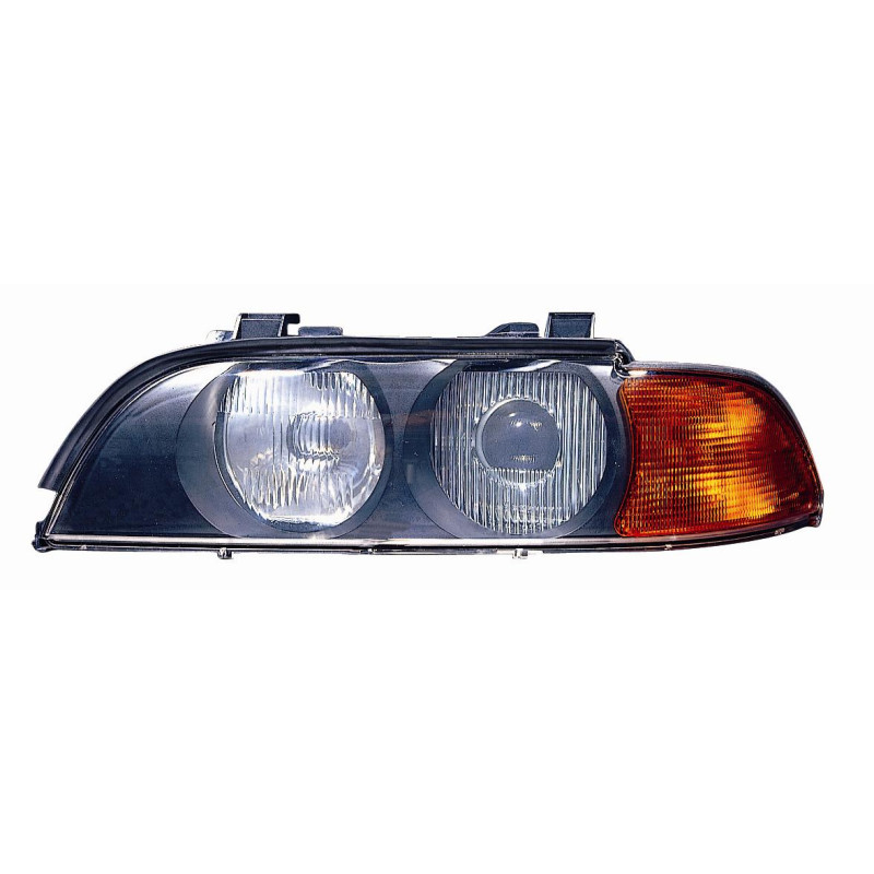 PROIETTORE SINISTRO HB3,HB4 CON FANALE ARANCIO CON LENTICOLARE BMW SERIES 5 E39 19962002VERS 2000