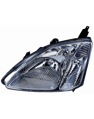 PROIETTORE SINISTRO 35 PORTE H4 REGOLAZIONE ELETTRICA CON PARABOLA CROMATA CON MOTORE HONDA CIVIC HB-LB EUEPEV 20012004, HONDA 