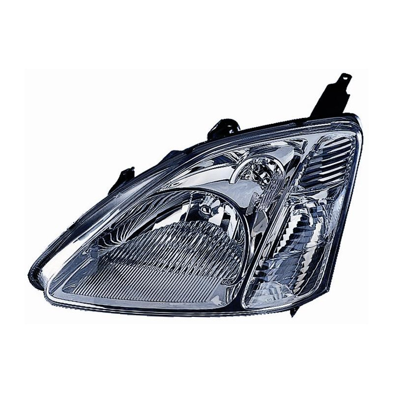 PROIETTORE SINISTRO 35 PORTE H4 REGOLAZIONE ELETTRICA CON PARABOLA CROMATA CON MOTORE HONDA CIVIC HB-LB EUEPEV 20012004, HONDA 