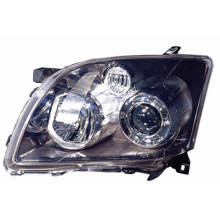 PROIETTORE SINISTRO H7,H1 CON PARABOLA NERA CON PREDISPOSIZIONE REGOLAZIONE ELETTRICA TOYOTA AVENSIS T25 20032008 VERS 2006