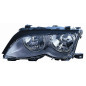 PROIETTORE DESTRO 4 PORTE H7,H7 CON PARABOLA NERA CON MOTORE CON CORNICE NERA CON PREDISPOSIZIONE REGOLAZIONE ELETTRICA BMW SER