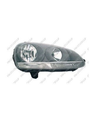 PROIETTORE DESTRO H7,H7 CON PARABOLA GRIGIA SCURA CON PREDISPOSIZIONE REGOLAZIONE ELETTRICA VOLKSWAGEN GOLF V 1K1 20042008, VOL